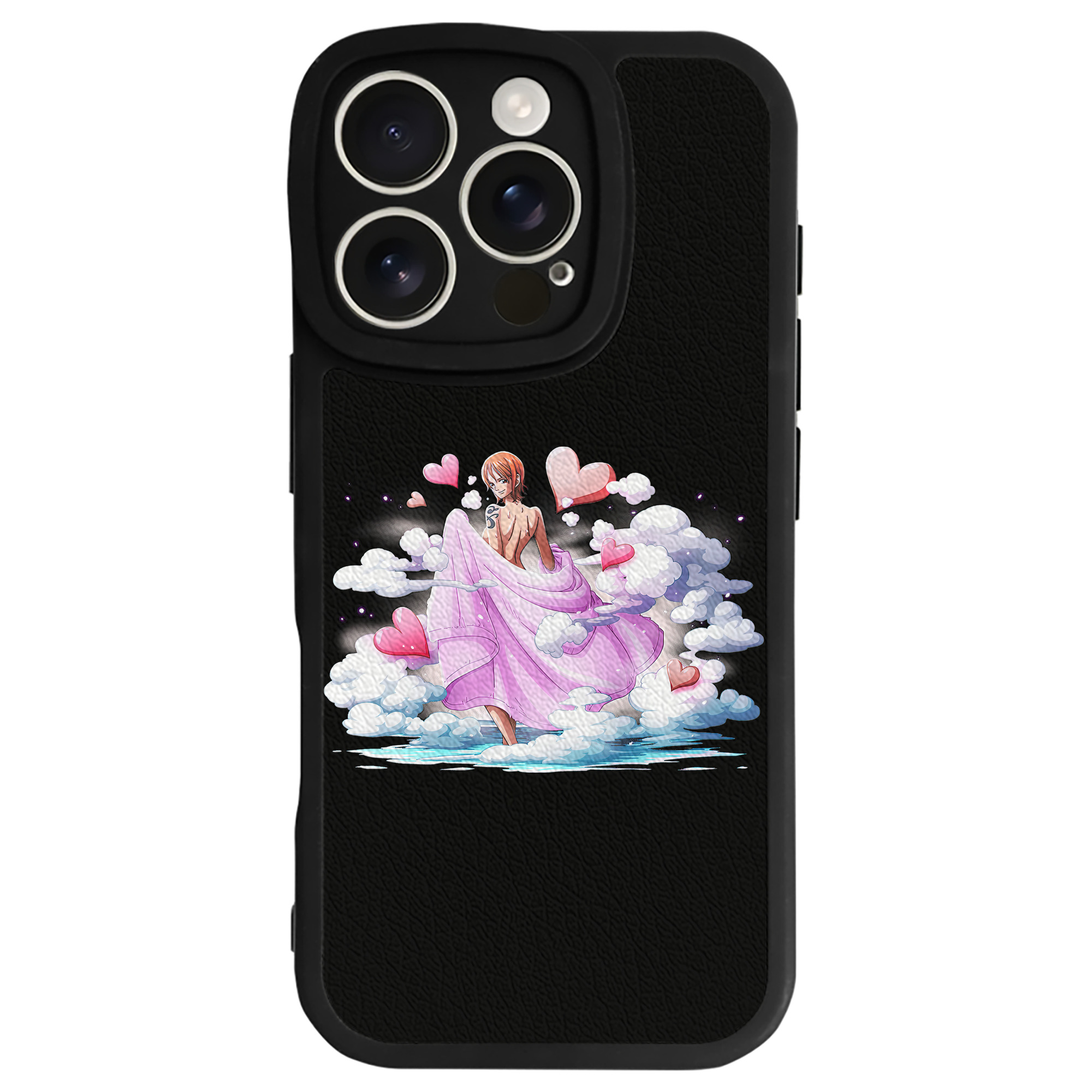 （画像用） ワンピース ナミ ONE PIECE Nami 【iPhone 16シリーズ対応】シリコンスマホケース（レザー調） 材質：シリコン
